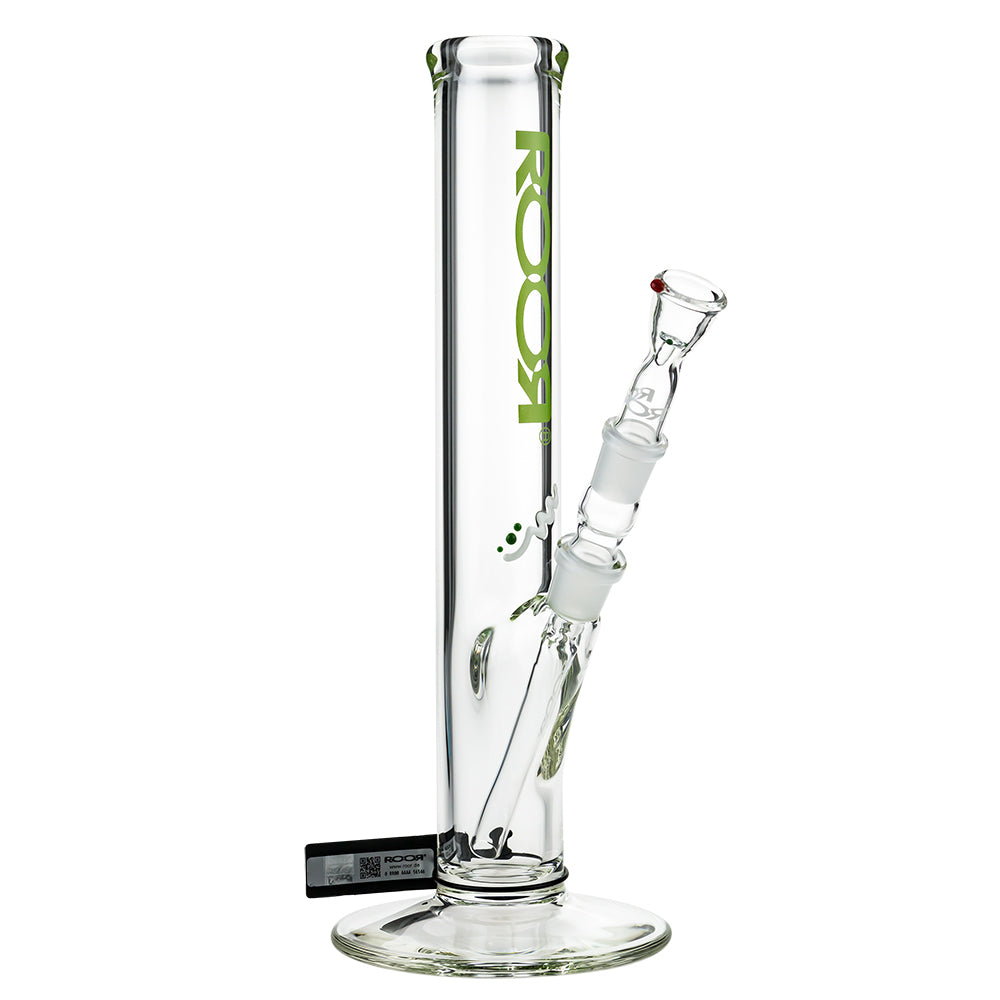 ROOR 7.0mm Green Logo Bong | 35cm - Front View 3