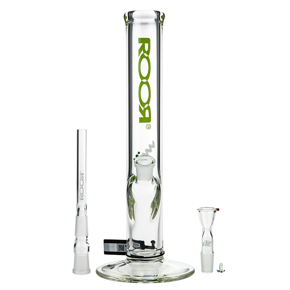 ROOR 7.0mm Green Logo Bong | 35cm - Downstem and Bowl Included
