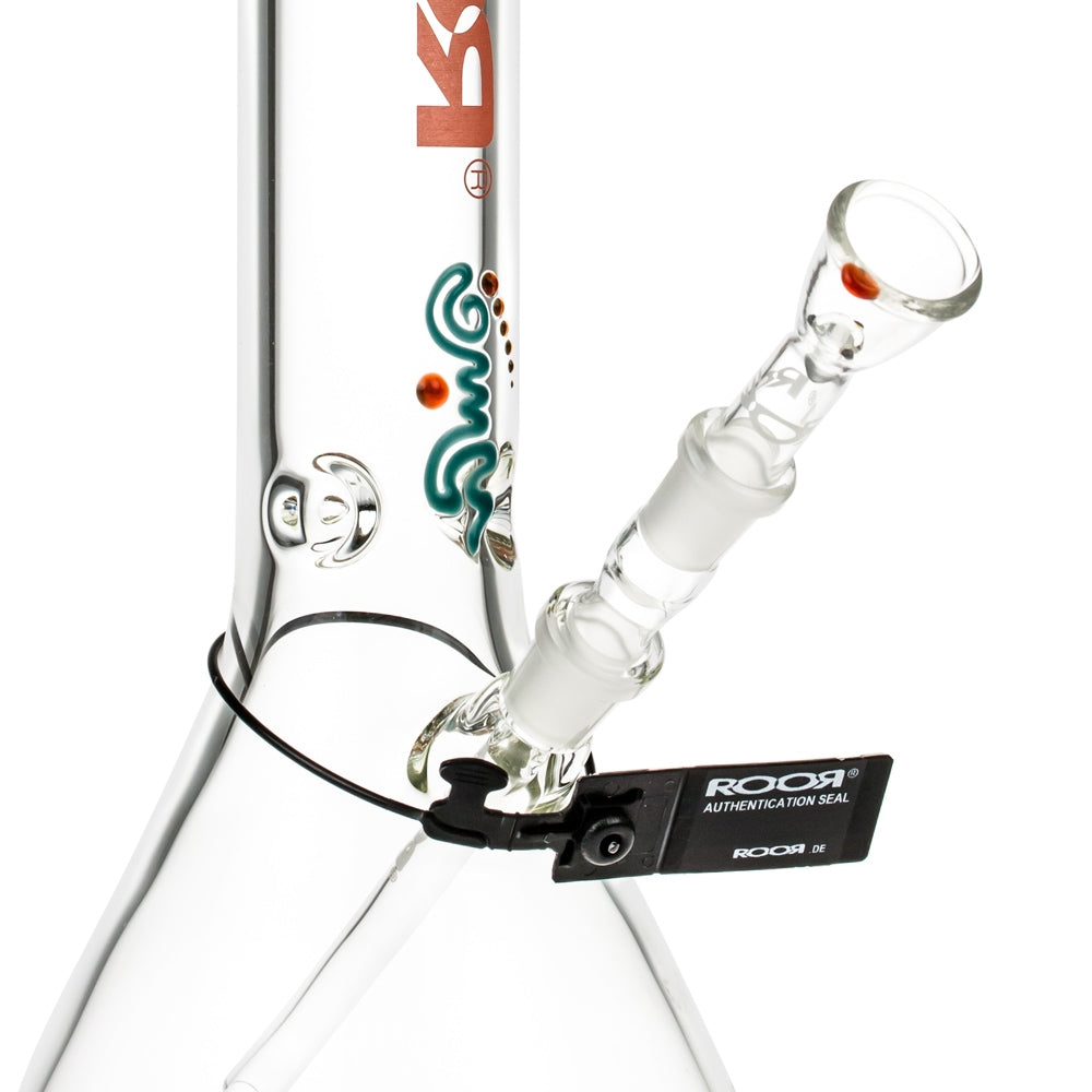 ROOR Little Sista Beaker Ice Bong 7.0mm Red logo | 35cm | 14.5mm