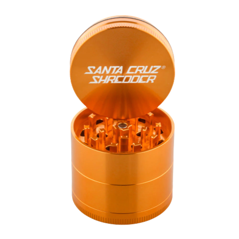 Santa Cruz Shredder Aluminum Herb Grinder | Medium | 4-Part | Orange