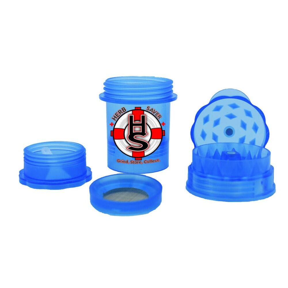HerbSaver Grinder with Storage Container | Large | All parts separated 1