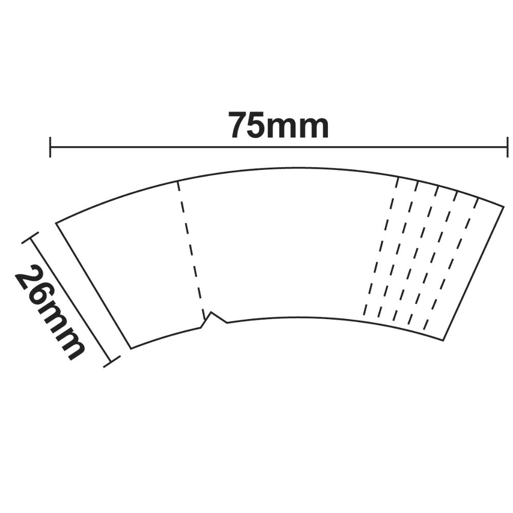 RAW Perfecto Cone Filter Tips - Measurements