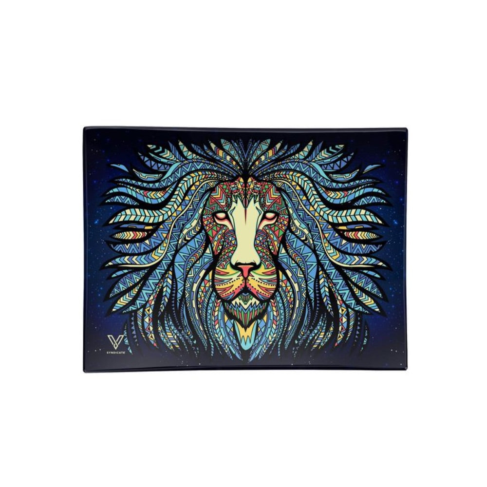 V Syndicate Small Glass Rolling Tray
