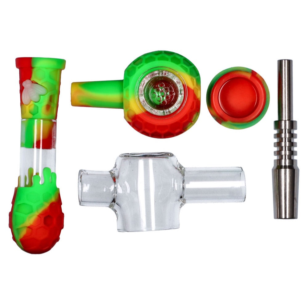 Silicone Multi-Functional Spoon Pipe Kit | Random Color | set 5
