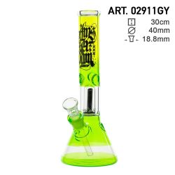 Amsterdam Beaker Base Ice Bong with Dome Percolator | Green