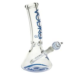 Vodka 9mm Beaker Ice Bong with Bent Neck | 12 Inch | Blue