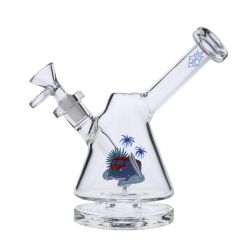 Cabana Cannabis Co. Beaker Base Bong with Circular Foot | Clear | with bowl