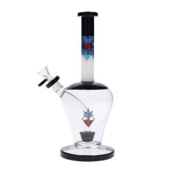 Cabana Cannabis Co. Vase Base Perc Bong with Circular Foot | Black | side view 1