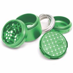 Bake Sale 5-Part Donut Pattern Aircraft Grade Aluminum Grinder | Green