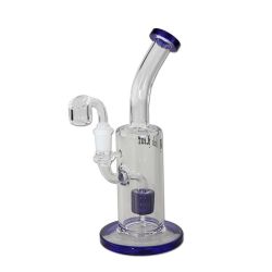 Black Leaf Glass Dab Rig with Drum Percolator | Blue