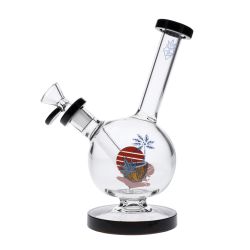 Cabana Cannabis Co. Bubble Base Bong | Black | side view 1