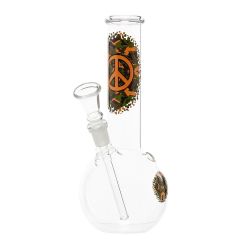 Greenline Camo Peace Glass Bubble Bong